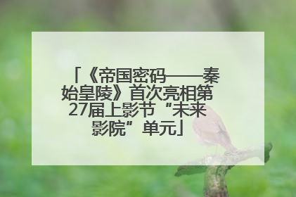 《帝国密码——秦始皇陵》首次亮相第27届上影节“未来影院”单元