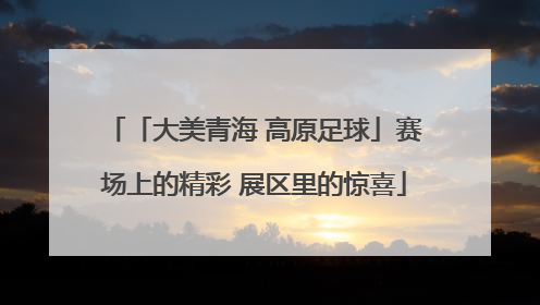 「大美青海 高原足球」赛场上的精彩 展区里的惊喜