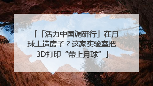 「活力中国调研行」在月球上造房子？这家实验室把3D打印“带上月球”