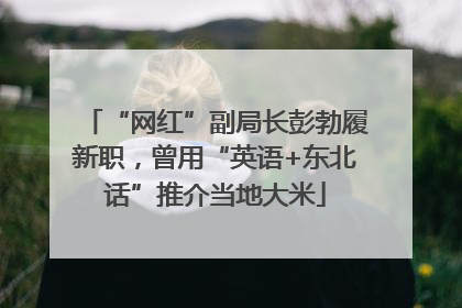 “网红”副局长彭勃履新职，曾用“英语+东北话”推介当地大米