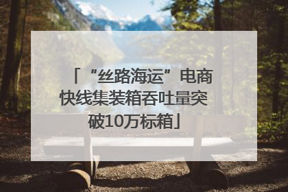 “丝路海运”电商快线集装箱吞吐量突破10万标箱