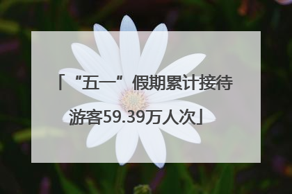 “五一”假期累计接待游客59.39万人次