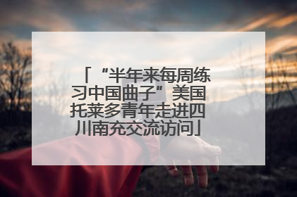 “半年来每周练习中国曲子”美国托莱多青年走进四川南充交流访问
