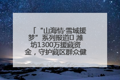 “山海情·雪域援梦”系列报道⑪ 潍坊1300万援藏资金，守护藏区群众健康“最后一公里”