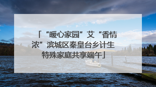 “暖心家园”艾“香情浓”滨城区秦皇台乡计生特殊家庭共享端午