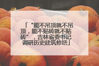 “能不吊顶就不吊顶，能不贴砖就不贴砖”，吉林省委书记调研历史建筑修缮