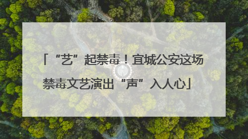 “艺”起禁毒！宜城公安这场禁毒文艺演出“声”入人心