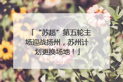 “苏超”第五轮主场迎战扬州，苏州计划更换场地！
