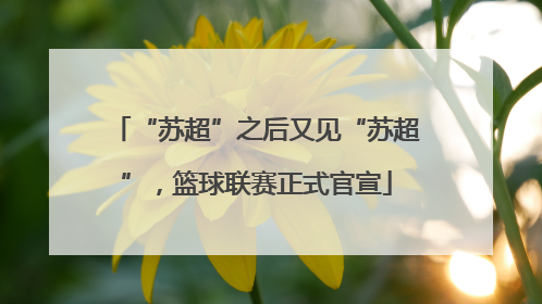 “苏超”之后又见“苏超”，篮球联赛正式官宣