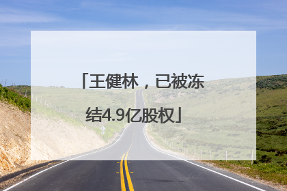 王健林，已被冻结4.9亿股权