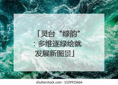灵台“绿韵”：多维逐绿绘就发展新图景