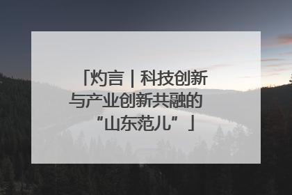 灼言｜科技创新与产业创新共融的“山东范儿”
