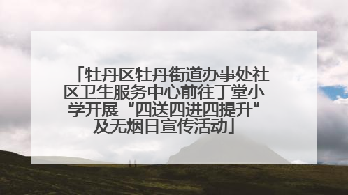 牡丹区牡丹街道办事处社区卫生服务中心前往丁堂小学开展“四送四进四提升”及无烟日宣传活动