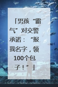 男孩“霸气”对交警承诺：“报我名字，领100个包子！”
