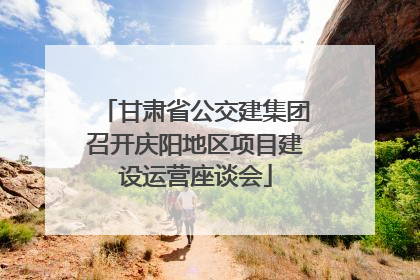 甘肃省公交建集团召开庆阳地区项目建设运营座谈会