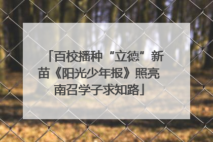 百校播种“立德”新苗《阳光少年报》照亮南召学子求知路