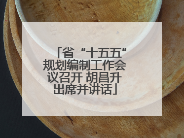 省“十五五”规划编制工作会议召开 胡昌升出席并讲话