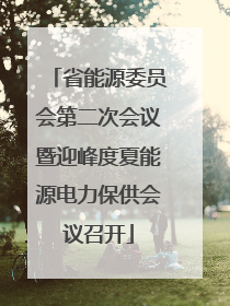 省能源委员会第二次会议暨迎峰度夏能源电力保供会议召开
