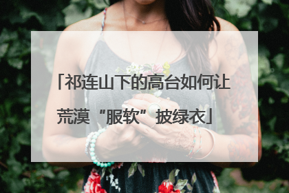 祁连山下的高台如何让荒漠“服软”披绿衣