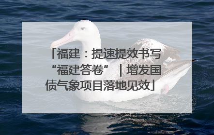 福建：提速提效书写“福建答卷”｜增发国债气象项目落地见效