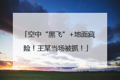 空中“黑飞”+地面藏险！王某当场被抓！