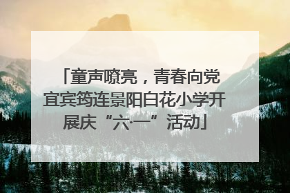 童声嘹亮，青春向党 宜宾筠连景阳白花小学开展庆“六·一”活动