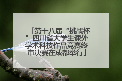 第十八届“挑战杯”四川省大学生课外学术科技作品竞赛终审决赛在成都举行
