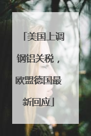 美国上调钢铝关税，欧盟德国最新回应