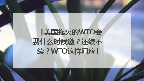 美国拖欠的WTO会费什么时候缴？还续不续？WTO这样回应
