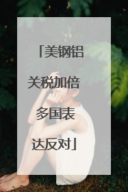 美钢铝关税加倍 多国表达反对