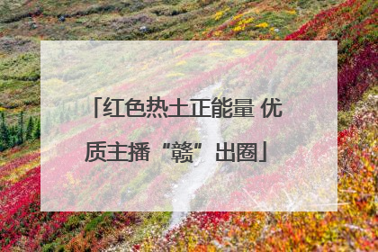 红色热土正能量 优质主播“赣”出圈