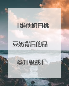 维他奶白桃豆奶背后的品类升级战