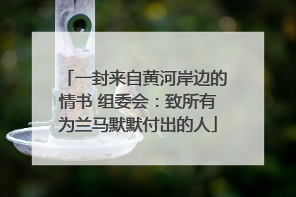 一封来自黄河岸边的情书 组委会：致所有为兰马默默付出的人