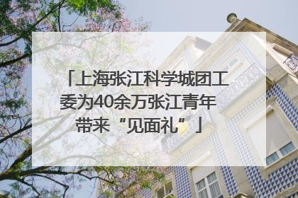上海张江科学城团工委为40余万张江青年带来“见面礼”