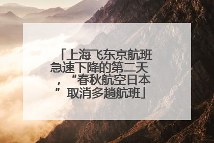 上海飞东京航班急速下降的第二天，“春秋航空日本”取消多趟航班