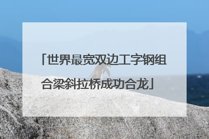 世界最宽双边工字钢组合梁斜拉桥成功合龙