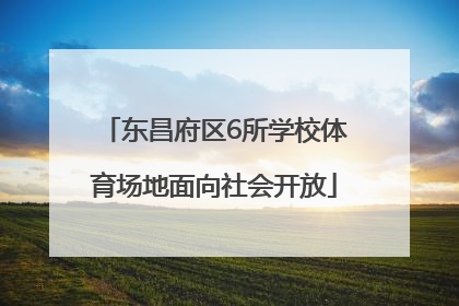 东昌府区6所学校体育场地面向社会开放