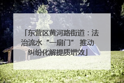 东营区黄河路街道：法治流水“一扇门” 推动纠纷化解提质增效