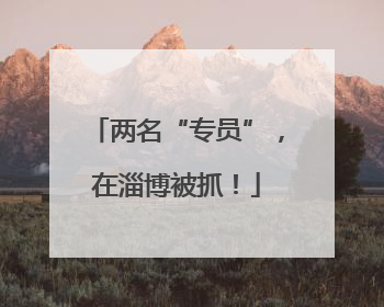 两名“专员”，在淄博被抓！