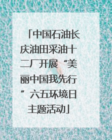 中国石油长庆油田采油十二厂开展“美丽中国我先行”六五环境日主题活动