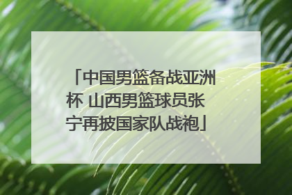 中国男篮备战亚洲杯 山西男篮球员张宁再披国家队战袍