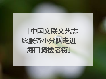 中国文联文艺志愿服务小分队走进海口骑楼老街