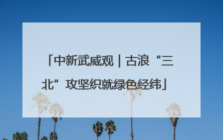 中新武威观｜古浪“三北”攻坚织就绿色经纬