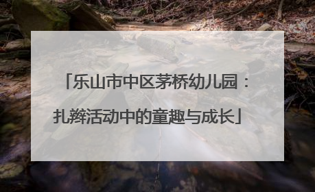 乐山市中区茅桥幼儿园：扎辫活动中的童趣与成长
