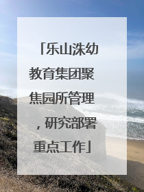 乐山洙幼教育集团聚焦园所管理，研究部署重点工作