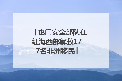 也门安全部队在红海西部解救177名非洲移民