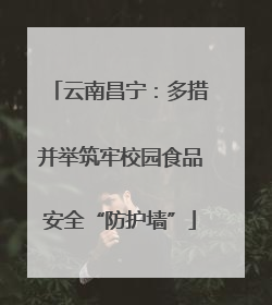 云南昌宁：多措并举筑牢校园食品安全“防护墙”
