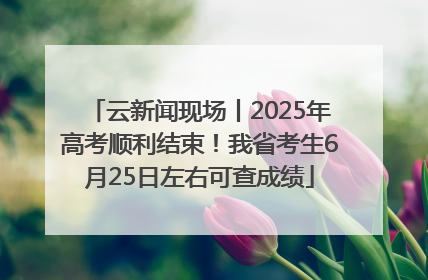 云新闻现场丨2025年高考顺利结束！我省考生6月25日左右可查成绩