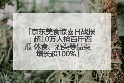 京东美食惊喜日战报：超10万人抢百斤西瓜 休食、酒类等品类增长超100%