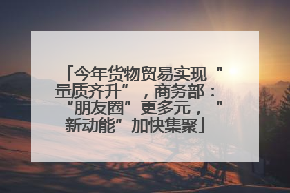 今年货物贸易实现“量质齐升”，商务部：“朋友圈”更多元，“新动能”加快集聚